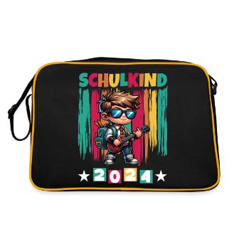 School enrolment for primary school pupils 2024 - Retro Bag - black/gold - Back