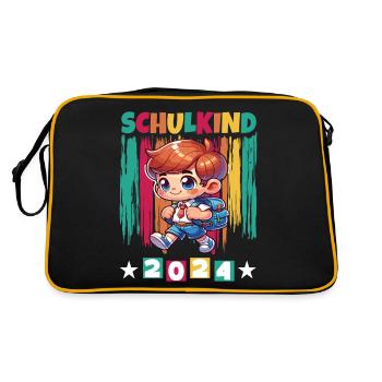 School enrolment for primary school pupils 2024 - Retro Bag - black/gold - Back