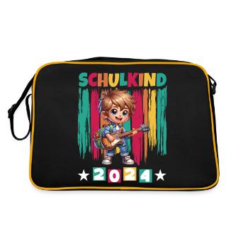 School enrolment for primary school pupils 2024 - Retro Bag - black/gold - Back