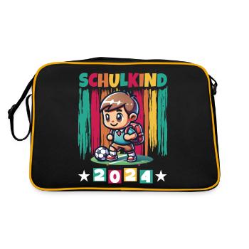 School enrolment for primary school pupils 2024 - Retro Bag - black/gold - Back