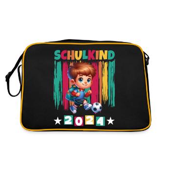 School enrolment for primary school pupils 2024 - Retro Bag - black/gold - Back