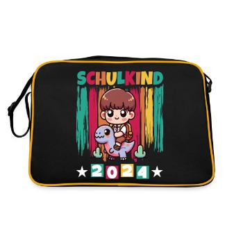School enrolment for primary school pupils 2024 - Retro Bag - black/gold - Back