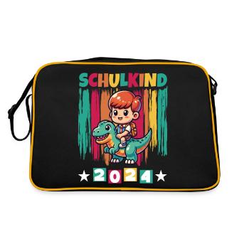 School enrolment for primary school pupils 2024 - Retro Bag - black/gold - Back