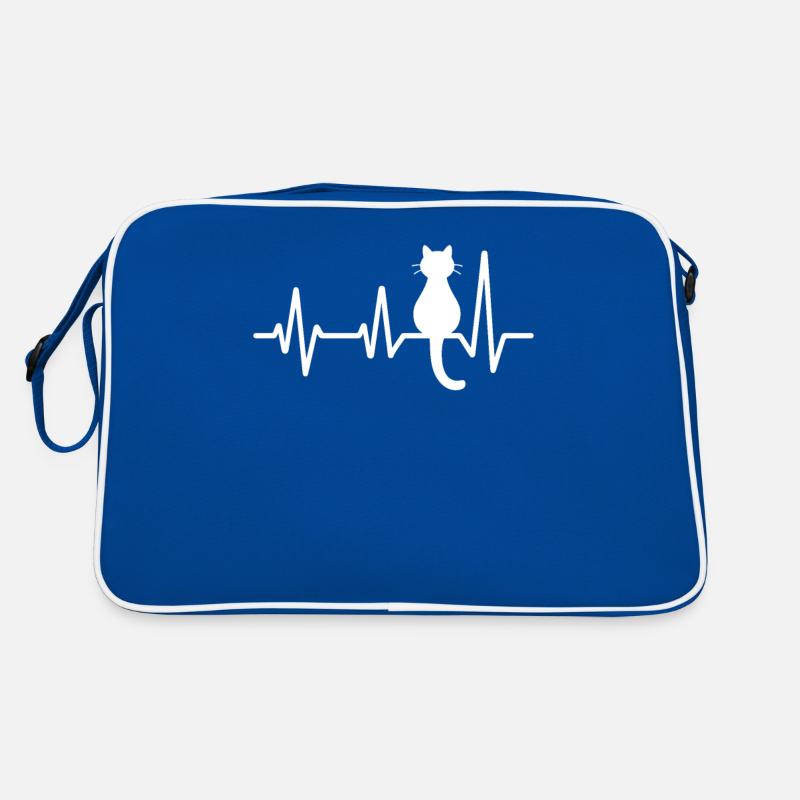 Battement de cœur avec chat Sac Retro