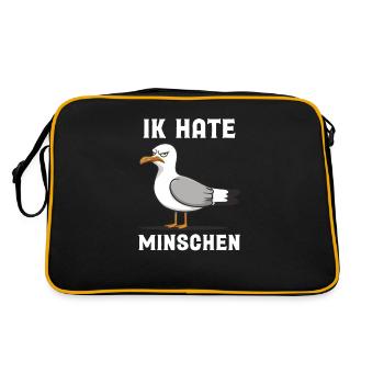 Je déteste les gens d’Allemagne du Nord - Sac Retro - noir/or - Dos