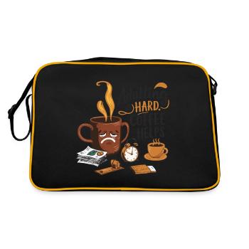 ADULTING IS HARD, COFFEE HELPS - Retro Bag - black/gold - Back