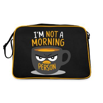 I'M NOT A MORNING PERSON - Retro Bag - black/gold - Back