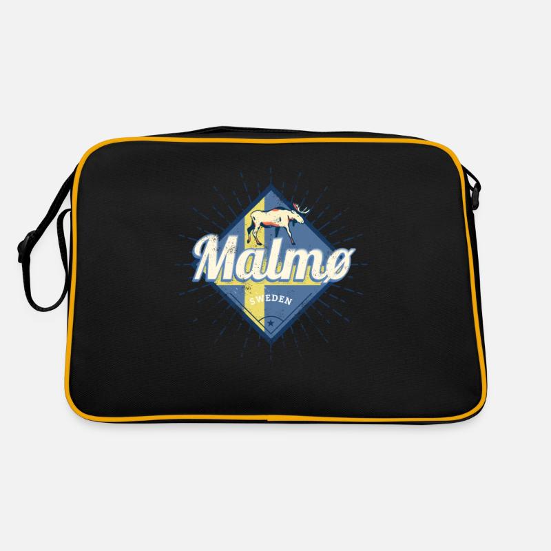Malmö Suède Drapeau rétro Vintage orignal souvenir Sac Retro