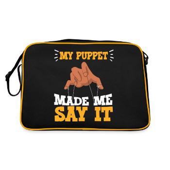 My Puppet Made Me Say It - Retro Bag - black/gold - Back