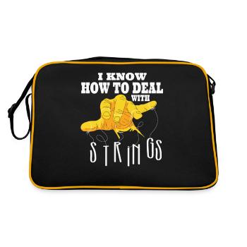 Je sais comment gérer les cordes - Cooles und - Sac Retro - noir/or - Dos