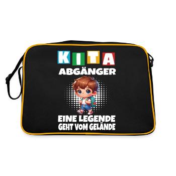 KITA Leavers School Child School Enrollment - Retro Bag - black/gold - Back