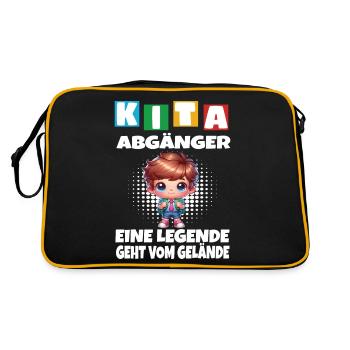 KITA Leavers School Child School Enrollment - Retro Bag - black/gold - Back