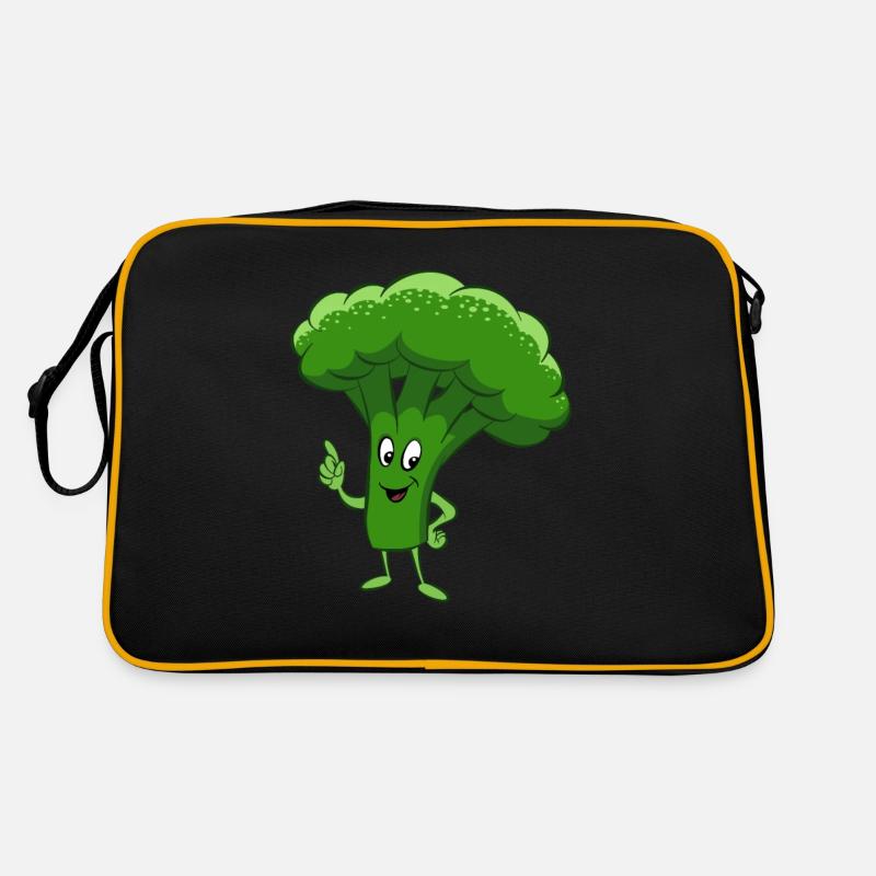 Broccoli, Vegetables, Vegetarian, Vegan Retro Bag