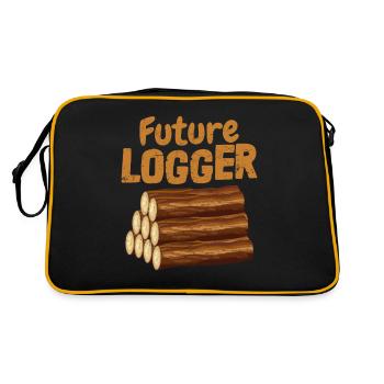 Bûcheron forestier du futur bûcheron - Sac Retro - noir/or - Dos