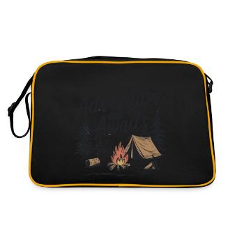 DAS ABENTEUER WARTET AUF SIE - Retro Tasche - Schwarz/Gold - Hinten
