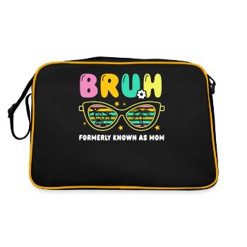 Bruh Formerly Known As Mom - Fun Retro Glasses - Retro Bag - black/gold - Back