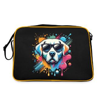 Vêtements drôles pour chiens – Mode tendance pour chiens - Sac Retro - noir/or - Dos