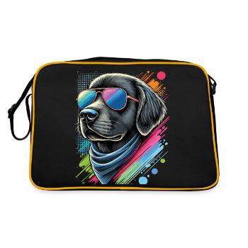 Vêtements drôles pour chiens – Mode tendance pour chiens - Sac Retro - noir/or - Dos