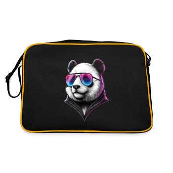 Funny Panda Clothing – Trendy Fashion for - Retro Bag - black/gold - Back