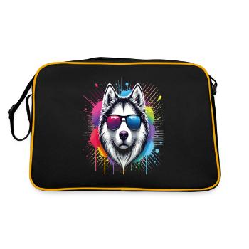 Vêtements Husky drôles – Mode tendance pour chiens - Sac Retro - noir/or - Dos