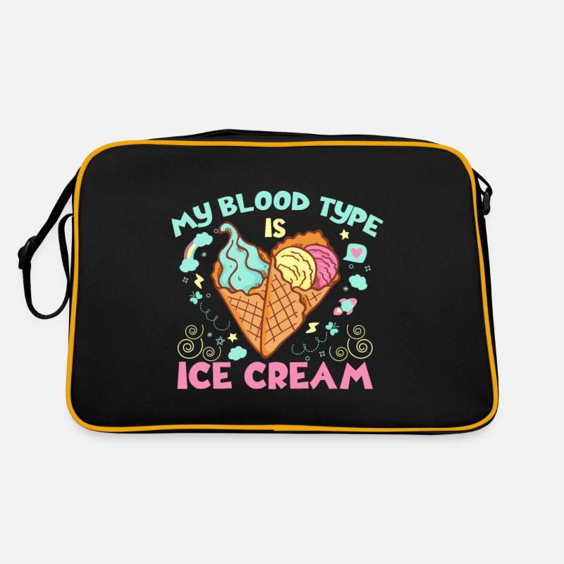 Mon groupe sanguin Glace à la crème glacée Glace glace Dessert Popsicle Sac Retro
