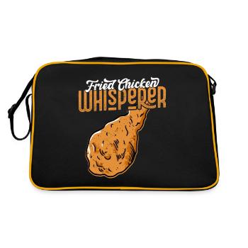 Fried Chicken Whisperer Fast Food Fry - Retro Tasche - Schwarz/Gold - Hinten