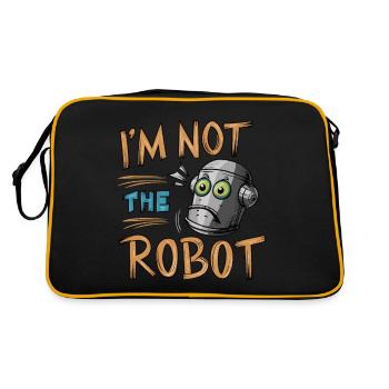 JE NE SUIS PAS LE ROBOT - Sac Retro - noir/or - Dos