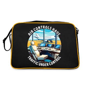 AIR CONTROLS HAVE TRAFFIC UNDER CONTROL - Retro Bag - black/gold - Back