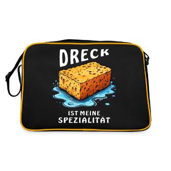 SPONGE DIRT IS MY SPECIALTY - Retro Bag - black/gold - Back
