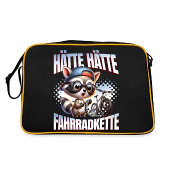 Funny Cyclist - Could Have Had Bicycle Chain - Retro Bag - black/gold - Back