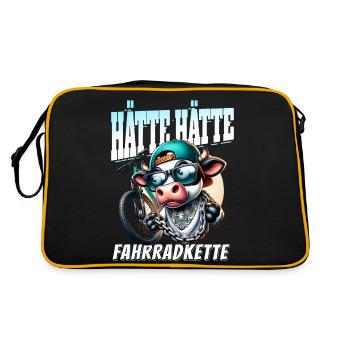 Funny Cyclist - Could Have Had Bicycle Chain - Retro Bag - black/gold - Back