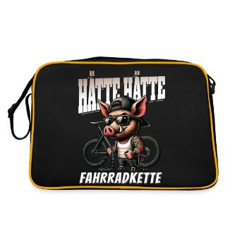 Funny Cyclist - Could Have Had Bicycle Chain - Retro Bag - black/gold - Back