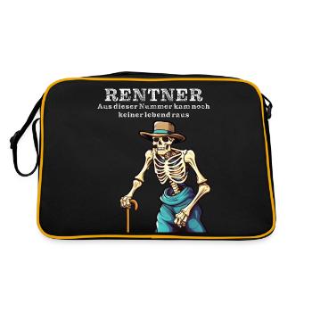 Retraité - Sac Retro - noir/or - Dos