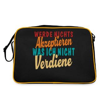 N’accepte pas ce que je ne mérite pas - Sac Retro - noir/or - Dos