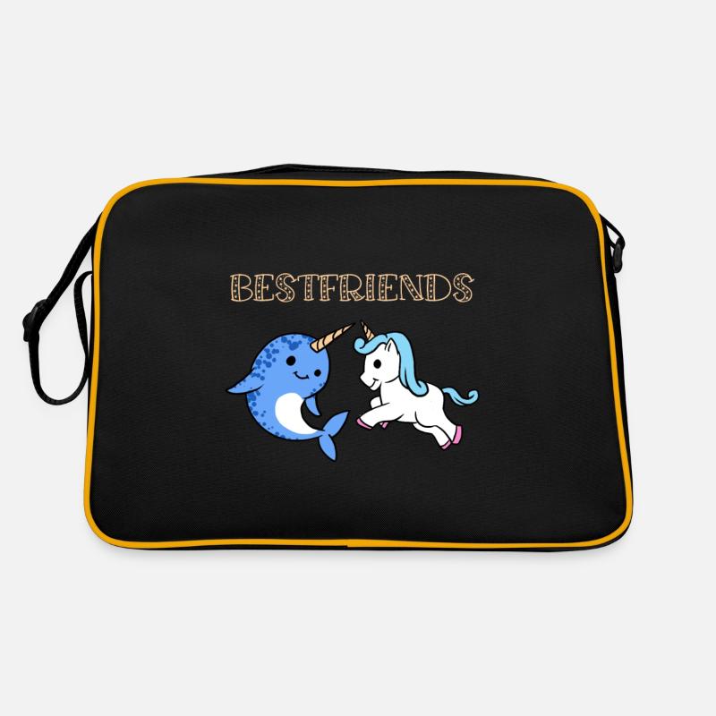 Einhorn Und Narwal Beste Freunde Süßer Regenbogen Cool Retro Tasche