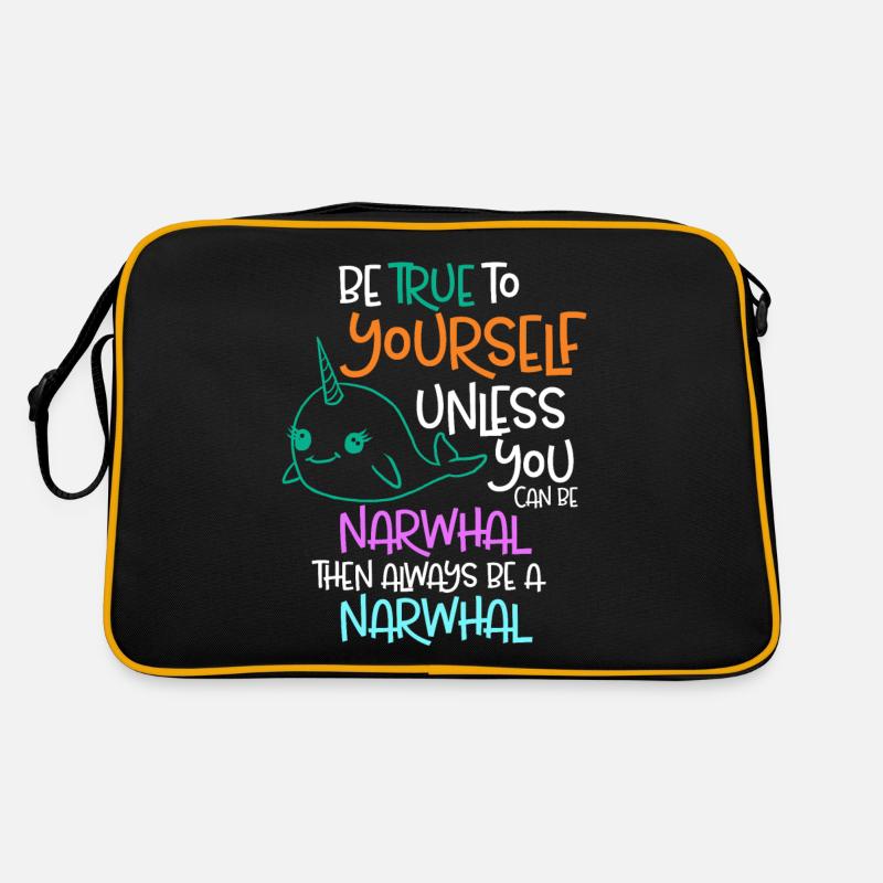 Sei dir selbst treu, es sei denn, du kannst ein Narwal sein Retro Tasche