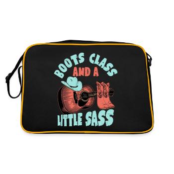 Boots, Class, And A Little Sass Western Country Mu - Retro Bag - black/gold - Back