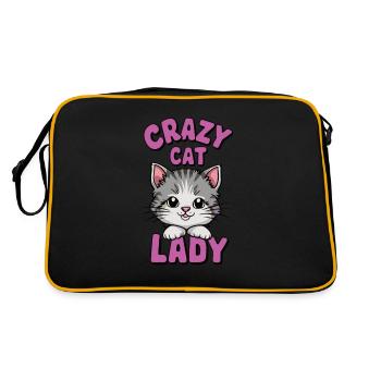 dame chat folle - Sac Retro - noir/or - Dos