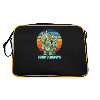 Idée cadeau Henryceratops pour Henry - Sac Retro - noir/or - Dos