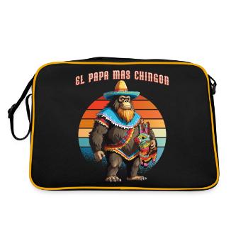 El Papa Mas Chingon - Drôle Meilleur Bigfoot Mexicain - Sac Retro - noir/or - Dos