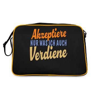 N’ACCEPTER QUE CE QUE JE MÉRITE - Sac Retro - noir/or - Dos