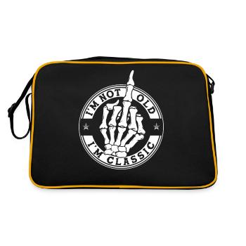 I'm Not Old, I'm Classic Distressed Skull and - Retro Bag - black/gold - Back