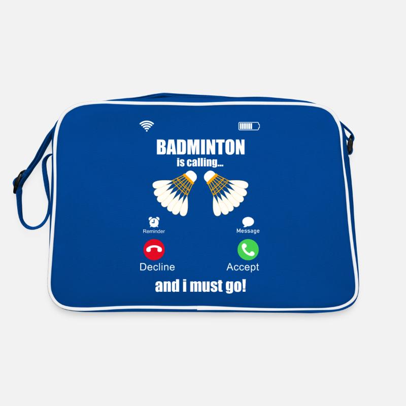 Badminton Is Calling Und Ich Muss Gehen Retro Tasche