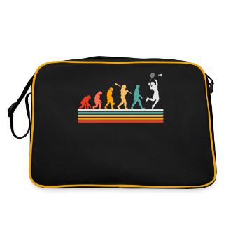 Entwicklung des Badminton Spielers Evolution - Retro Tasche - Schwarz/Gold - Hinten
