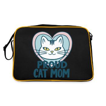 STOLZE KATZENMAMA - Retro Tasche - Schwarz/Gold - Hinten