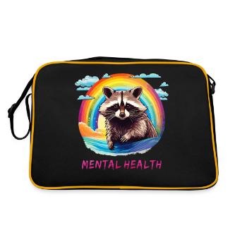 RACCOON Santé mentale - Sac Retro - noir/or - Dos