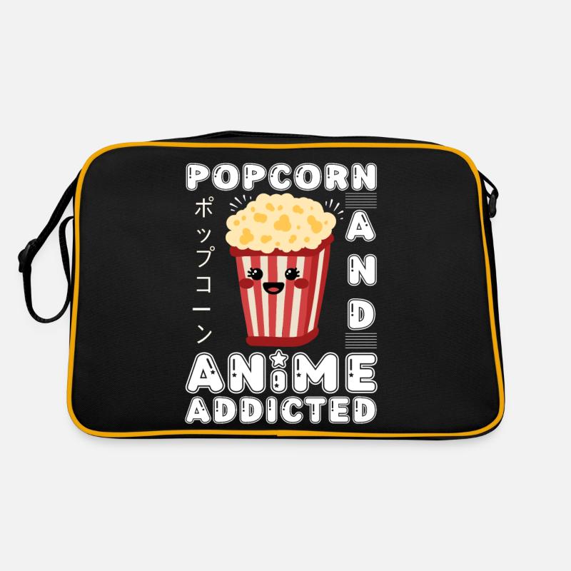 Popcorn & Anime Addicted Japanese Anime Manga Retro Tasche