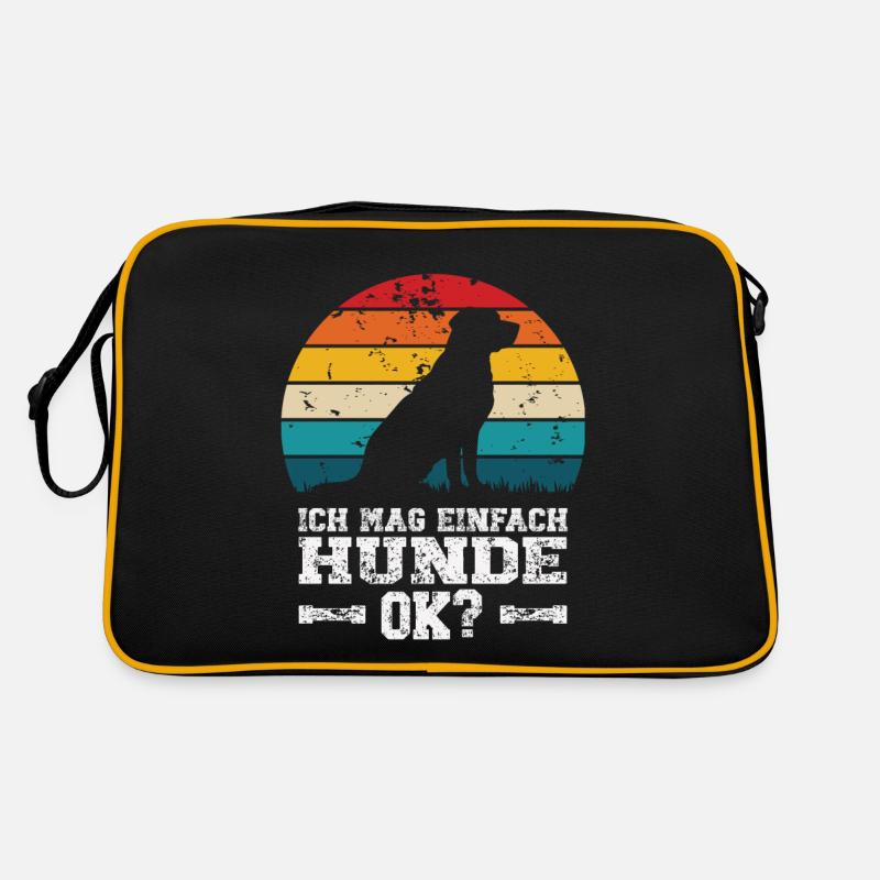 Ich mag Hunde Retro Tasche