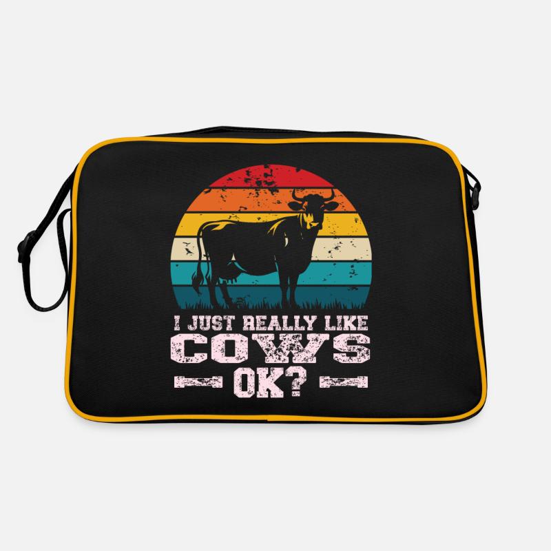 Ich mag Kühe Retro Tasche