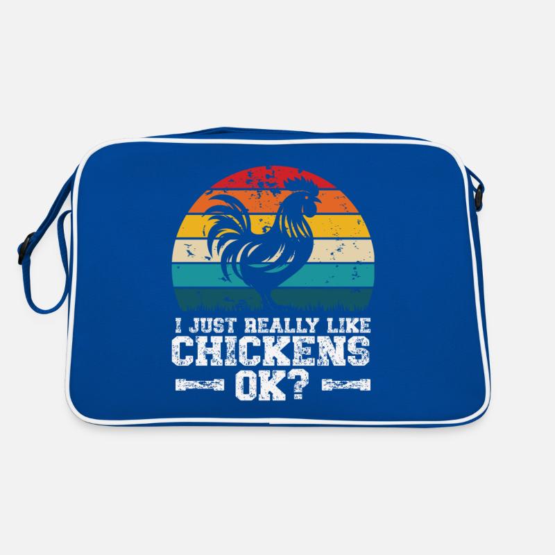 Ich mag Hühner Retro Tasche